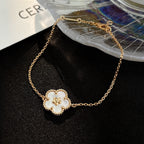 VCA LUCKY WHITE MOP PLUM BLOSSOM BRACELET